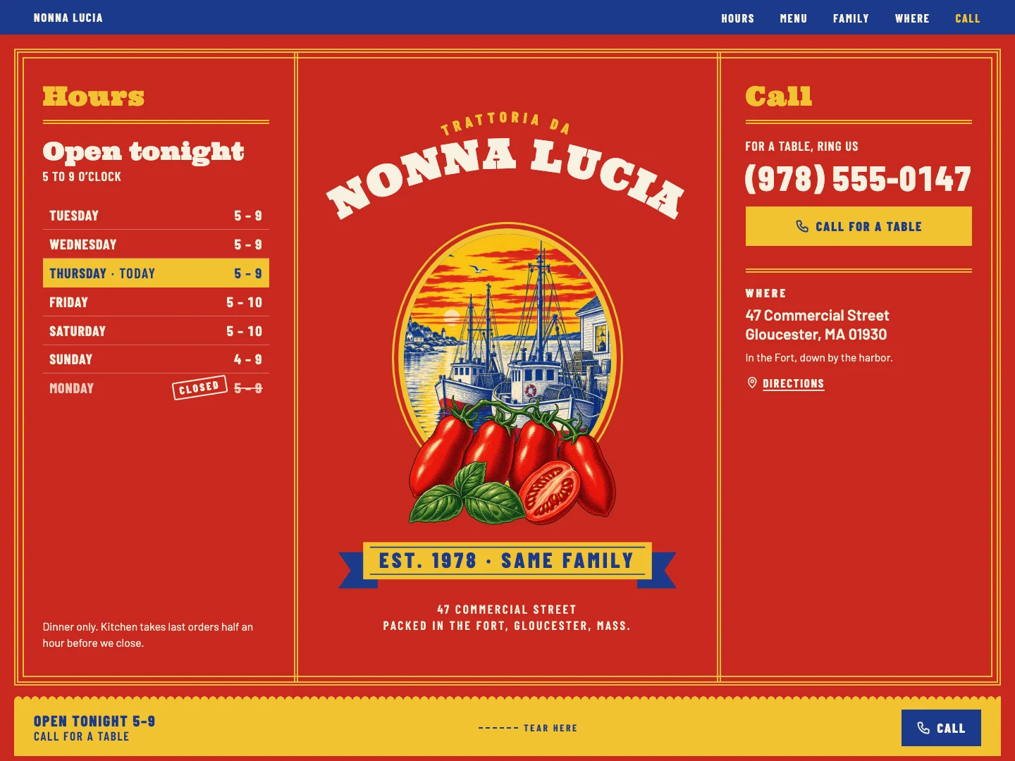 Italian restaurant, with Impeccable, run 1
